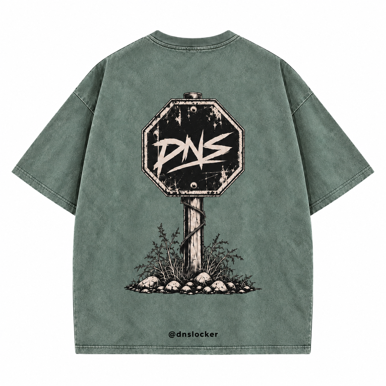 Route-Tee — Sea Moss — back